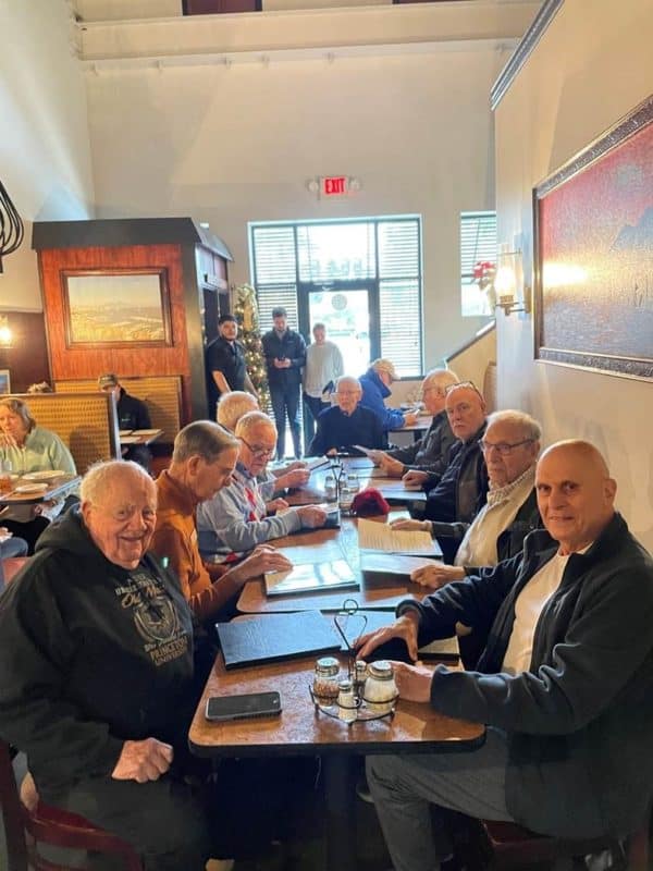 Group of men Dining out