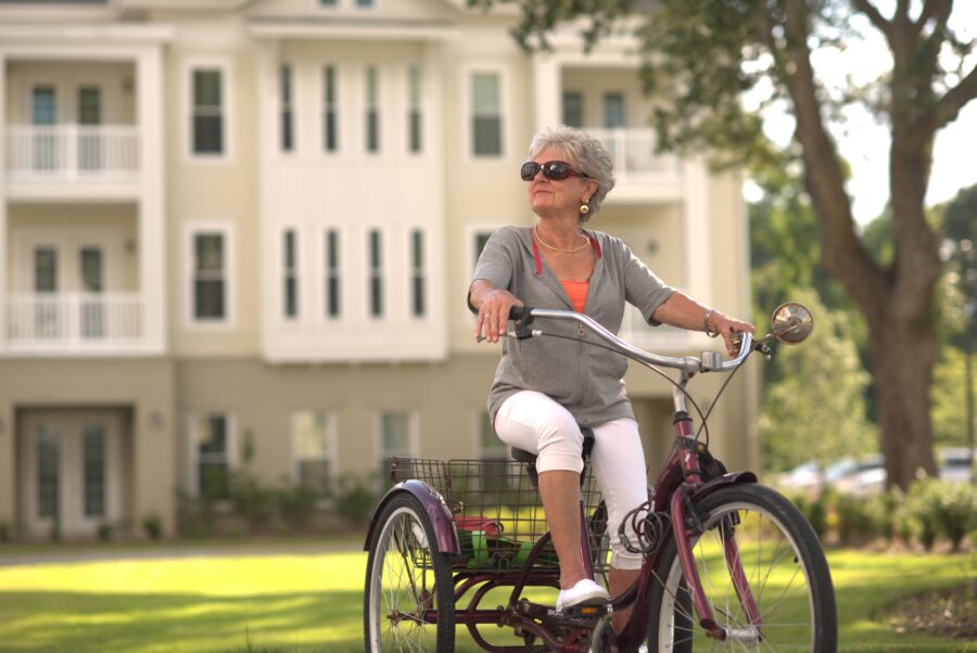 Senior Woman on bike